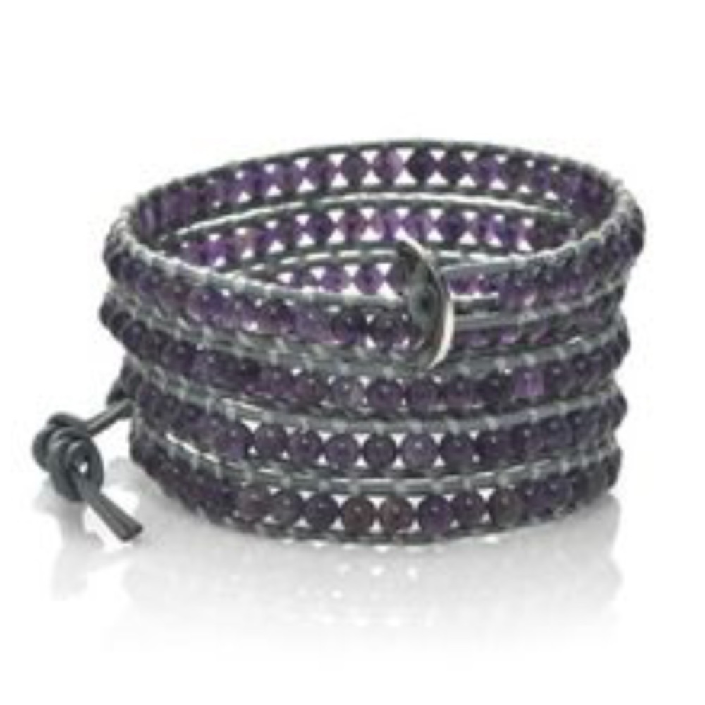 Lulu Dharma Purple Five Layer Wrap Bracelet